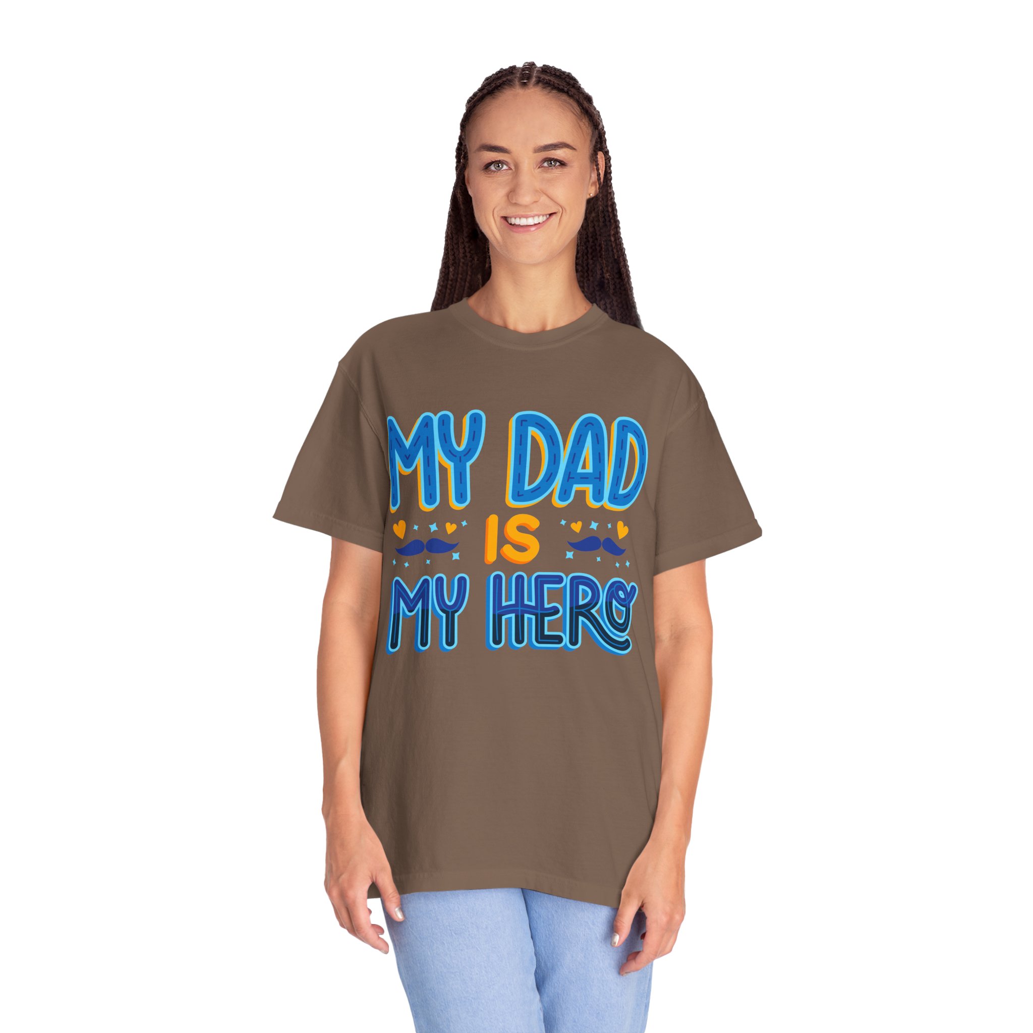 My Dad is My Hero Garment-Dyed T-shirt, Father's Day Gift, Unisex Tee, Dad Appreciation, Casual Wear, Birthday Present. - Image 19