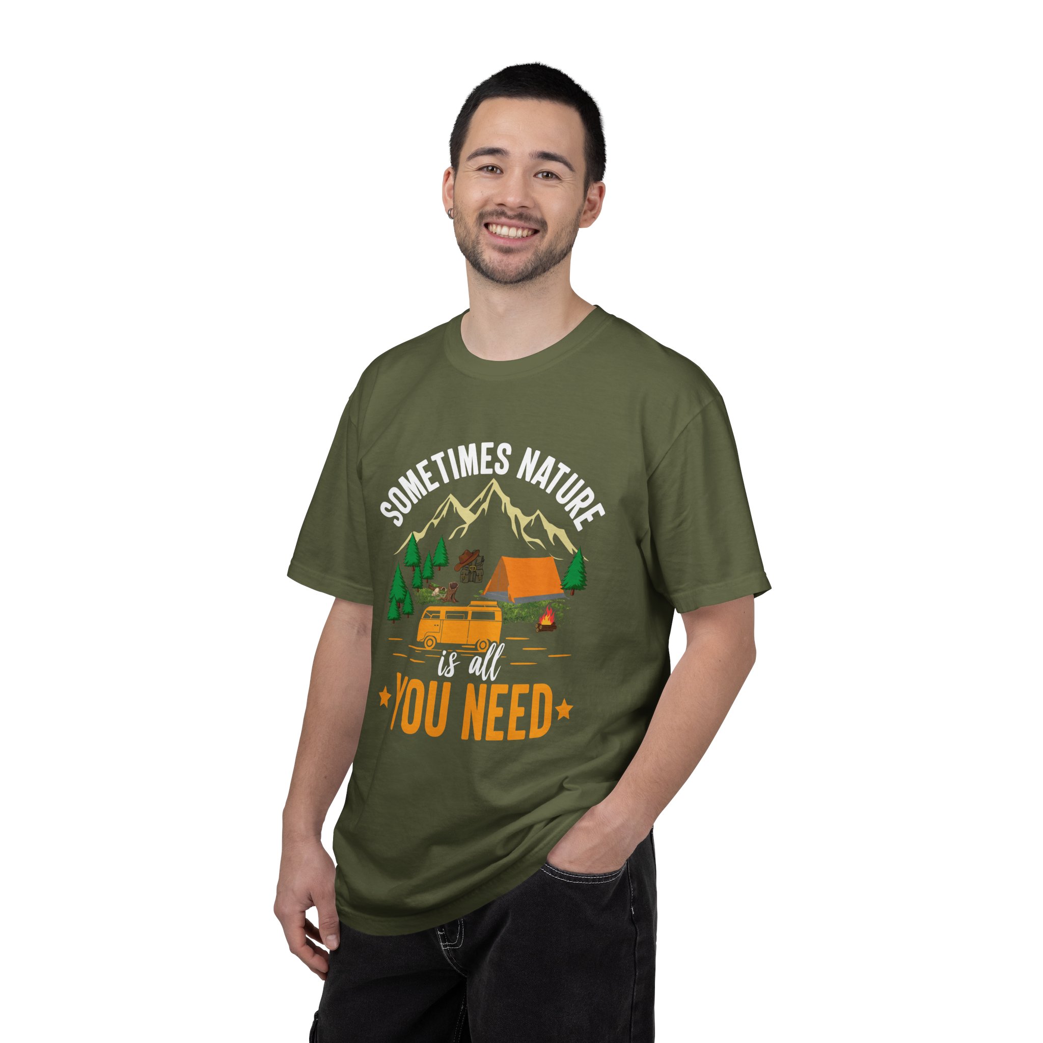 Adventure Awaits Unisex T-Shirt - Perfect for Camping, Nature Lovers, Outdoor Enthusiasts, Summer Festivals, Unique Gift Idea. - Image 10