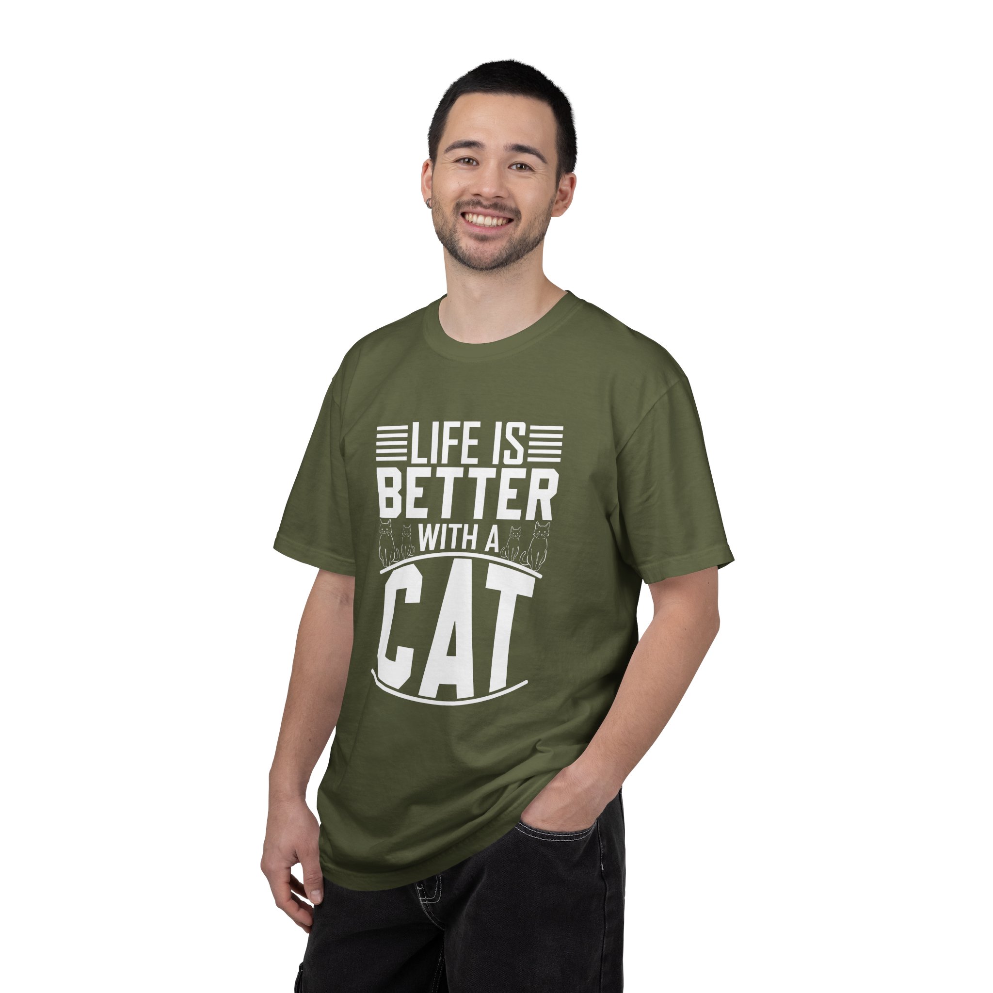 b2 - 5.19 - Life Is Better With a Cat T-Shirt – Cute Cat Lover Graphic Tee for Cozy Vibes & Everyday Happiness. - Image 10