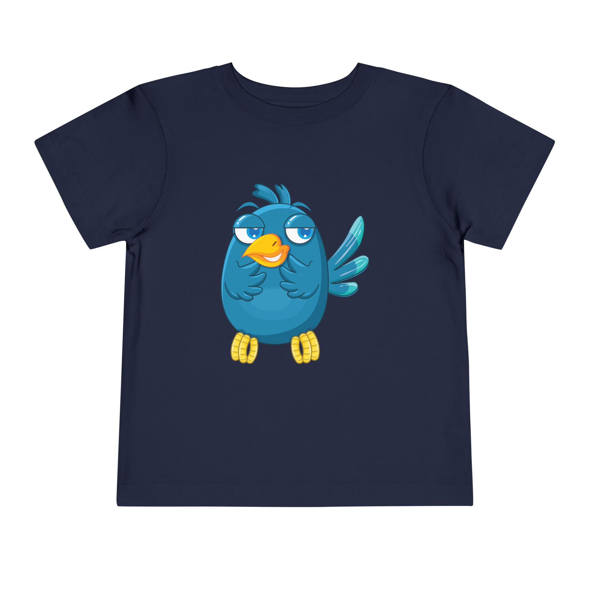 Cute Blue Cartoon Bird Toddler T-Shirt – Adorable Animal Graphic Tee for Kids, Boys & Girls. - Image 21