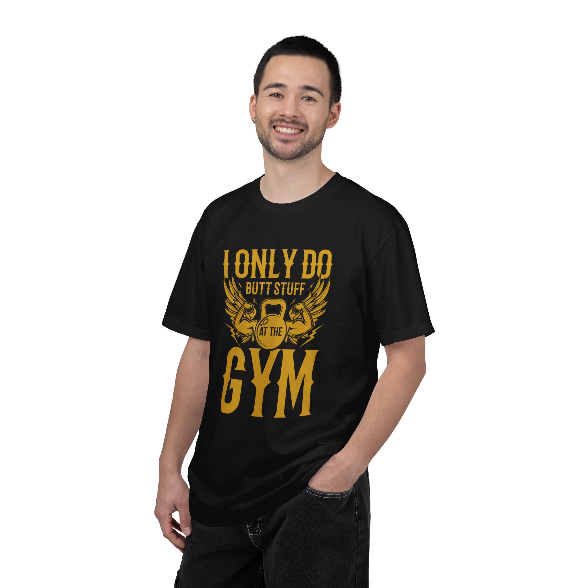 b2 - 6.7 - I Only Do Butt Stuff at the Gym T-Shirt – Funny Fitness Graphic Tee for Humor, Gym Lovers & Bold Workout Vibes. - Image 2