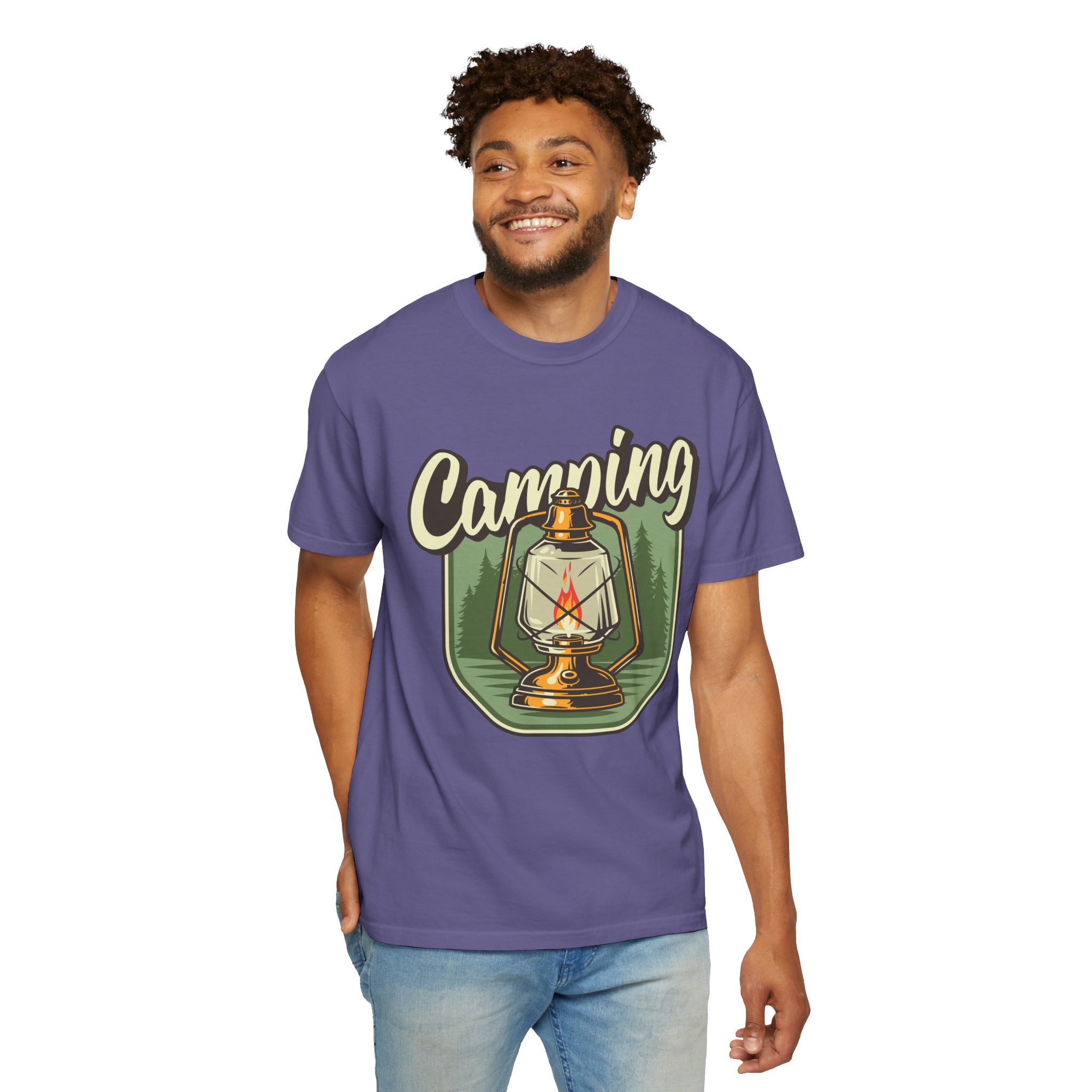 Camping Lantern T-Shirt – Vintage Camp Graphic Tee for Outdoor Lovers, Fun Adventure Wear & Perfect Gift Giving. - Image 6