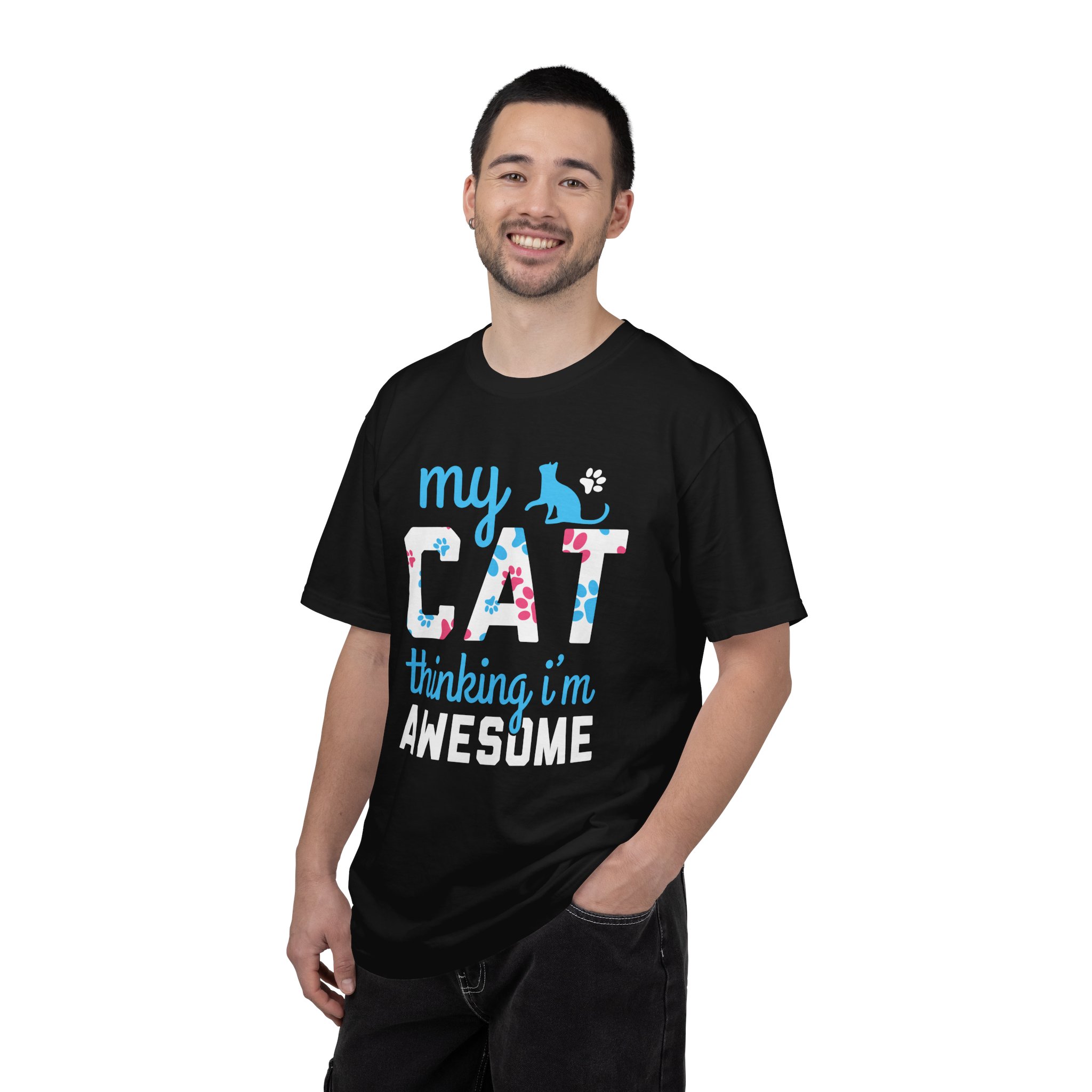 My Cat Thinking I'm Awesome T-Shirt — Funny Cat Lover Tee. - Image 2