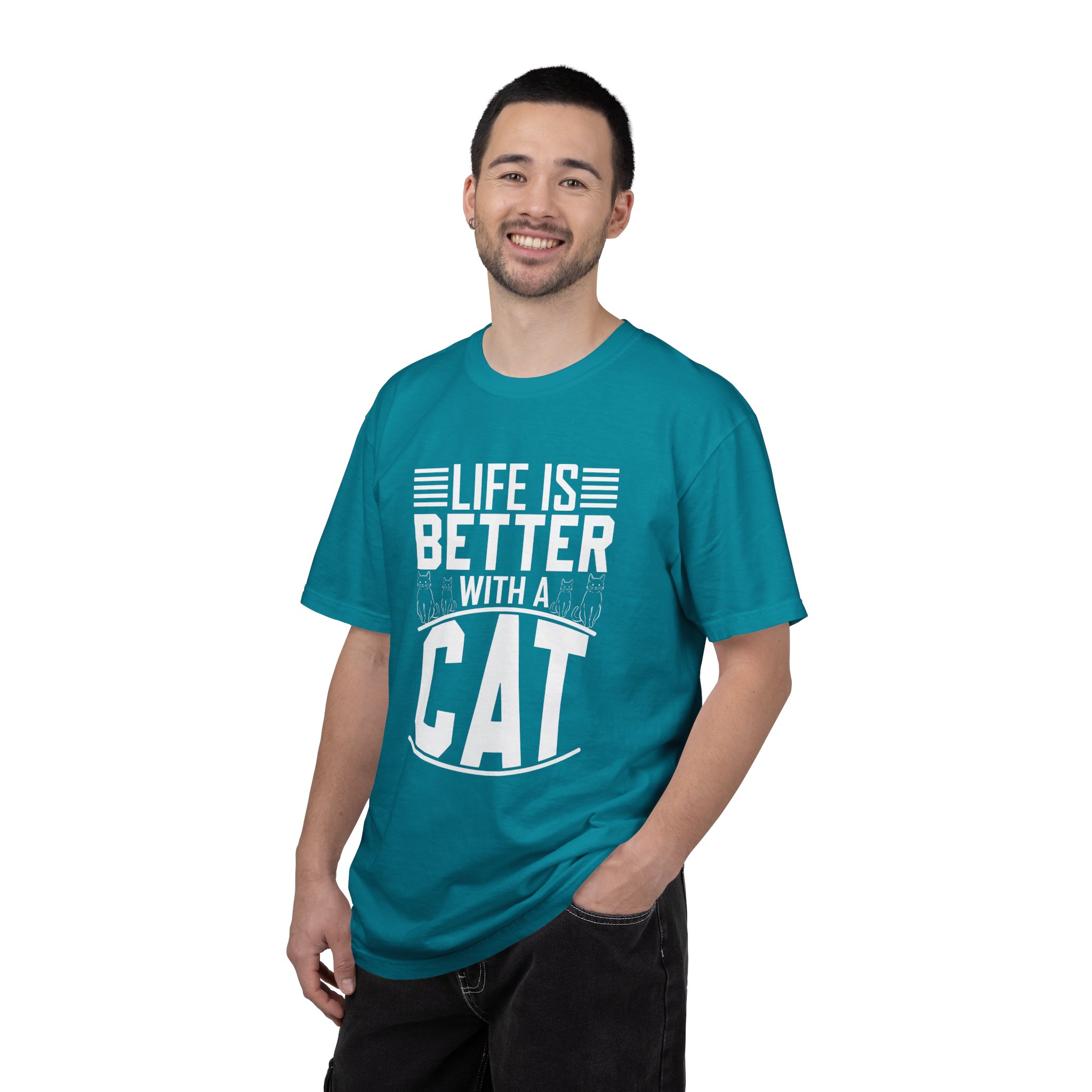 b2 - 5.19 - Life Is Better With a Cat T-Shirt – Cute Cat Lover Graphic Tee for Cozy Vibes & Everyday Happiness. - Image 18