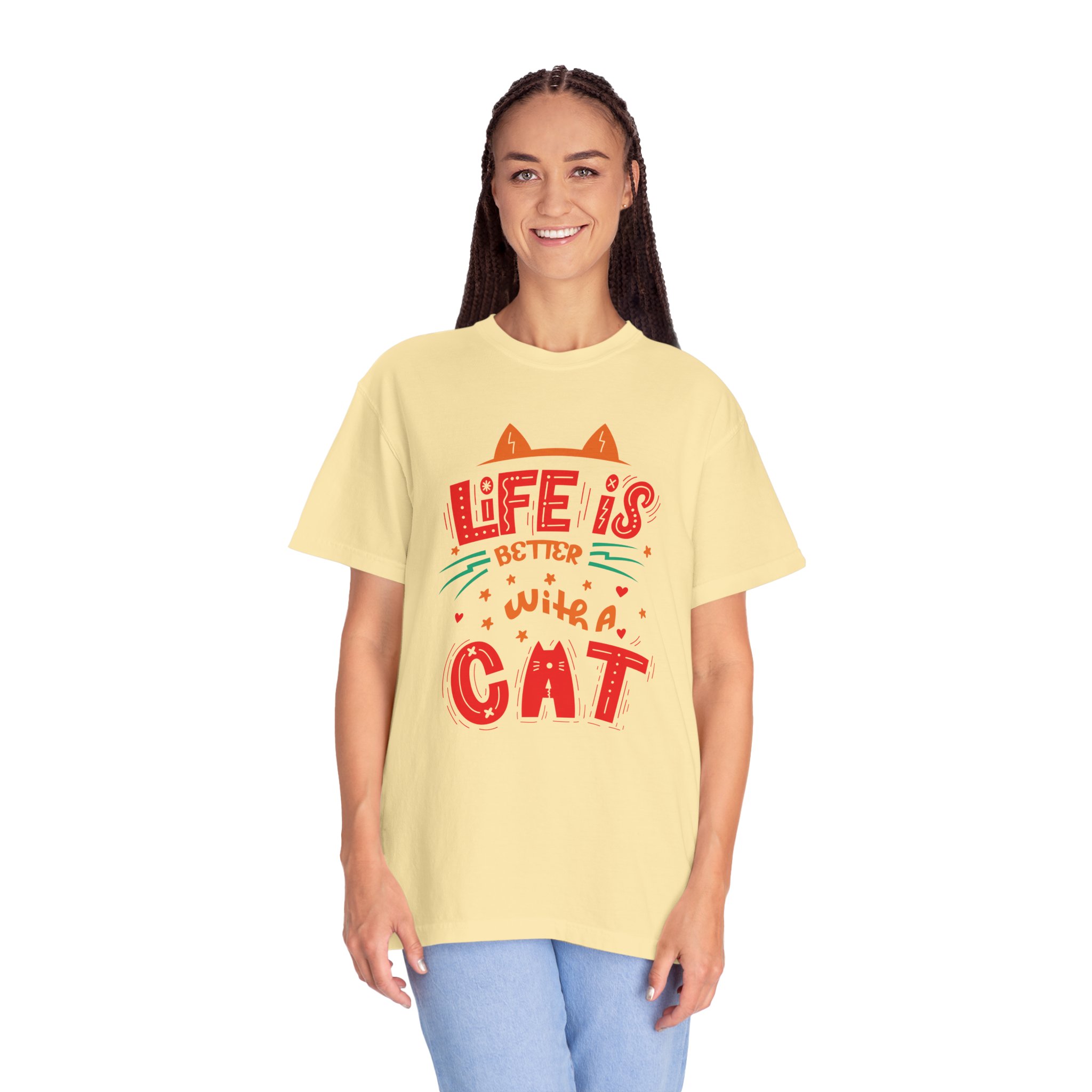 b2 - 5.15 - Life Is Better With a Cat T-Shirt – Cute Cat Lover Graphic Tee for Cozy Vibes & Everyday Happiness. - Image 19