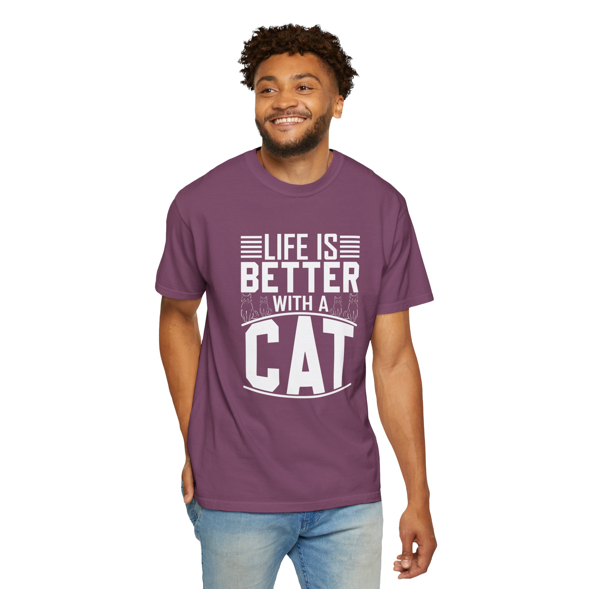 b2 - 5.19 - Life Is Better With a Cat T-Shirt – Cute Cat Lover Graphic Tee for Cozy Vibes & Everyday Happiness. - Image 6