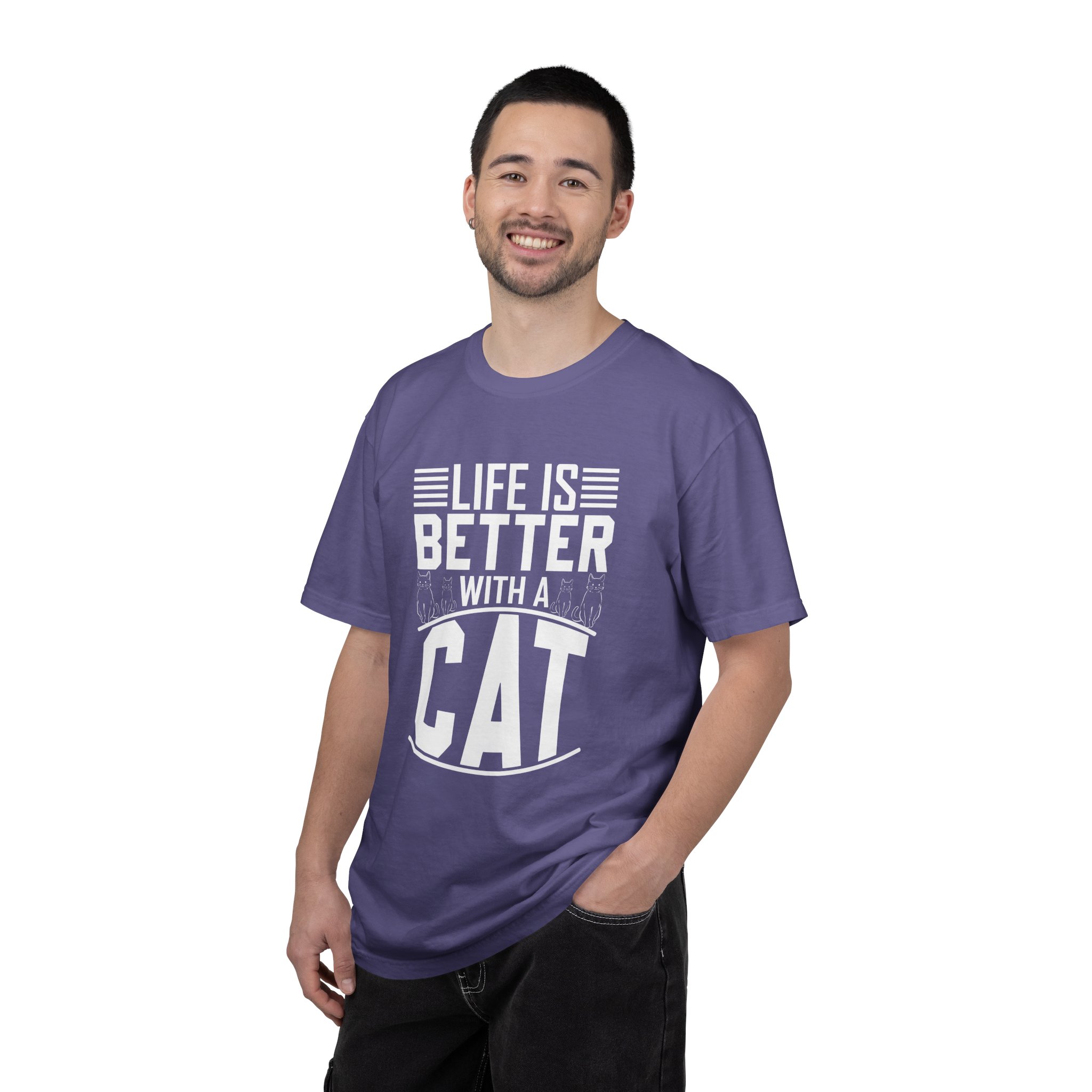 b2 - 5.19 - Life Is Better With a Cat T-Shirt – Cute Cat Lover Graphic Tee for Cozy Vibes & Everyday Happiness. - Image 42