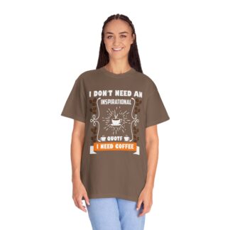 Coffee lover graphic tshirt: Real Daily Mood - Soft Cotton - Image 3