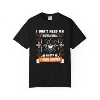 Coffee lover graphic tshirt: Real Daily Mood - Soft Cotton - Image 25