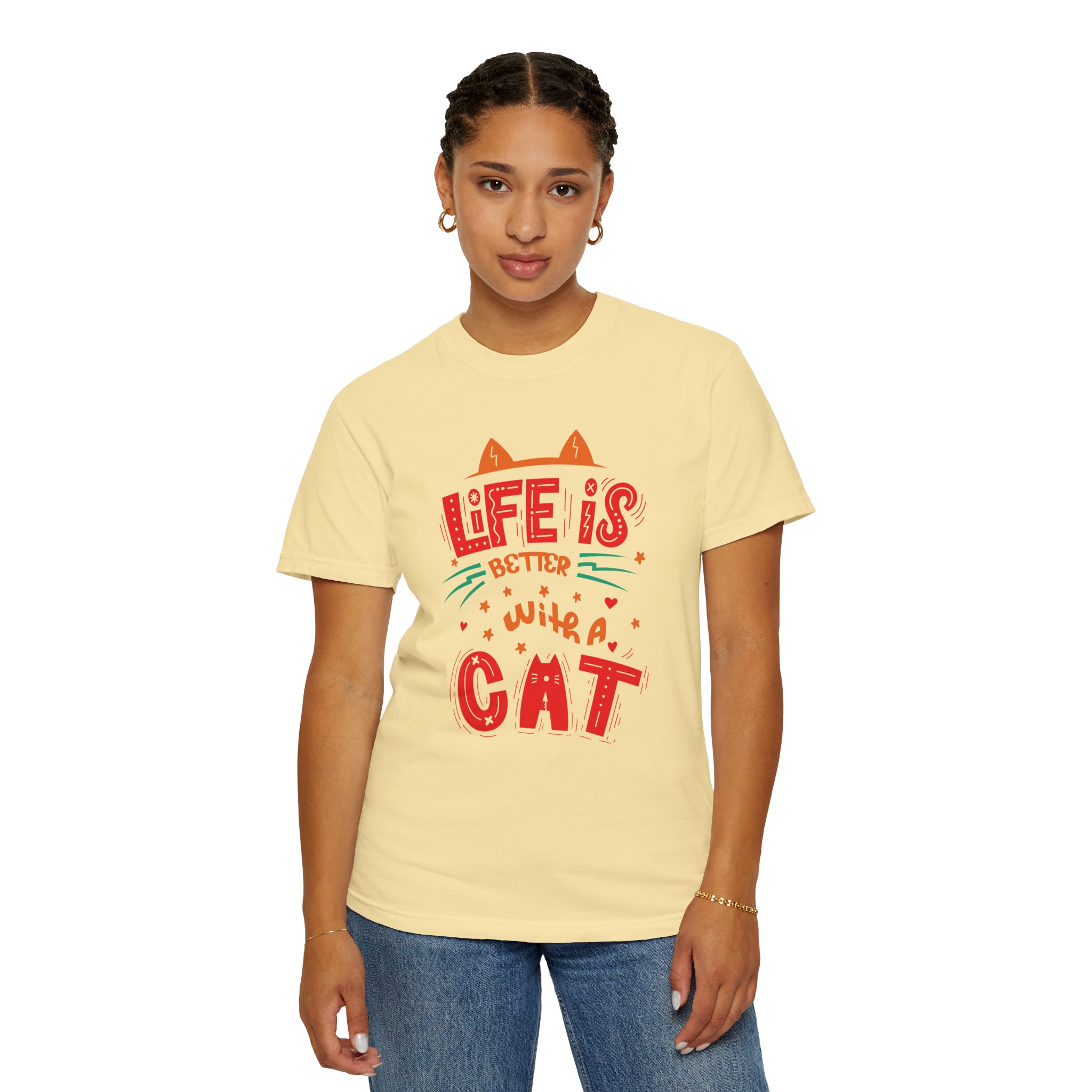 b2 - 5.15 - Life Is Better With a Cat T-Shirt – Cute Cat Lover Graphic Tee for Cozy Vibes & Everyday Happiness. - Image 20