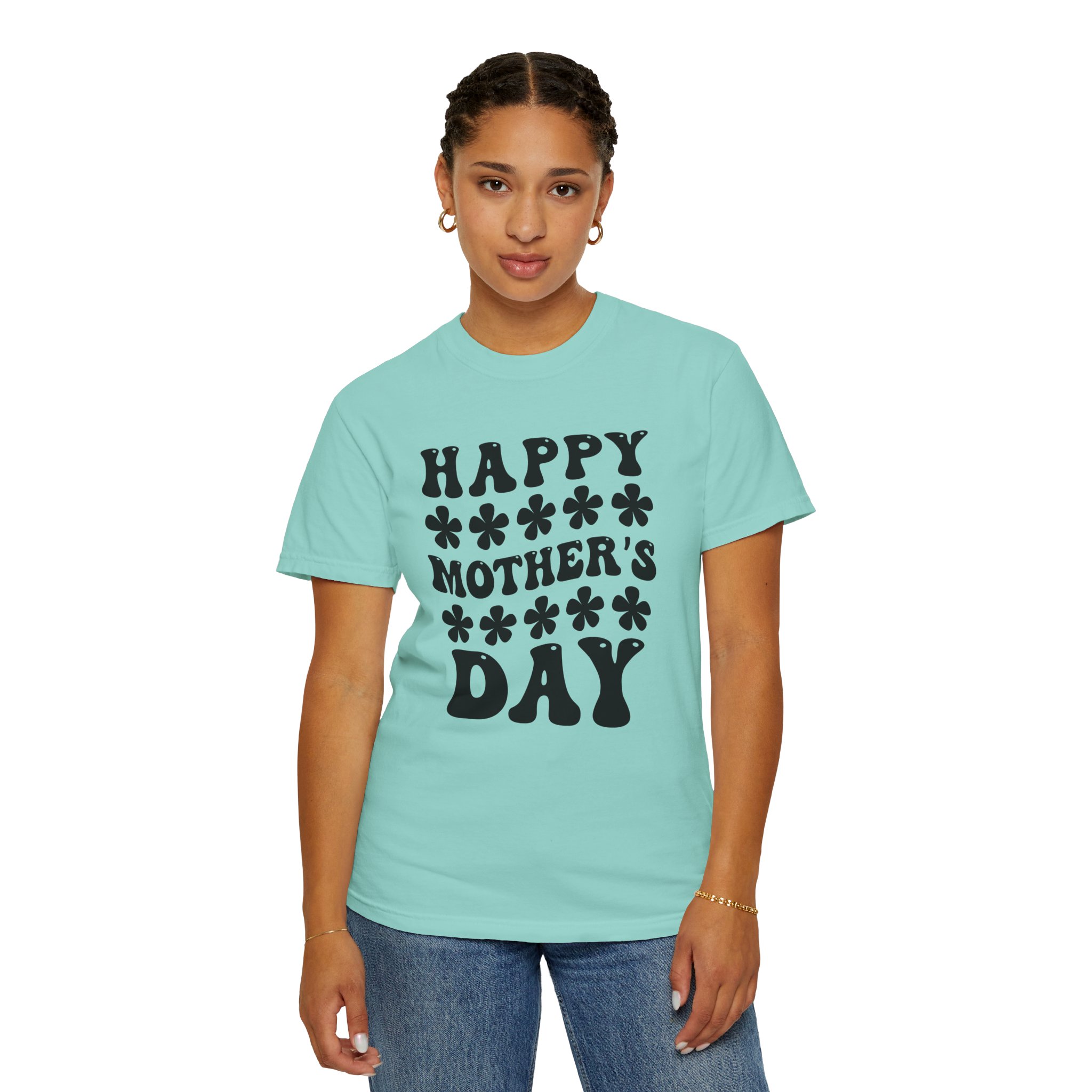 Happy Mother’s Day Retro Floral T-Shirt – Cute Love Graphic Tee for Moms, Perfect Gift Giving & Celebration Wear. - Image 4
