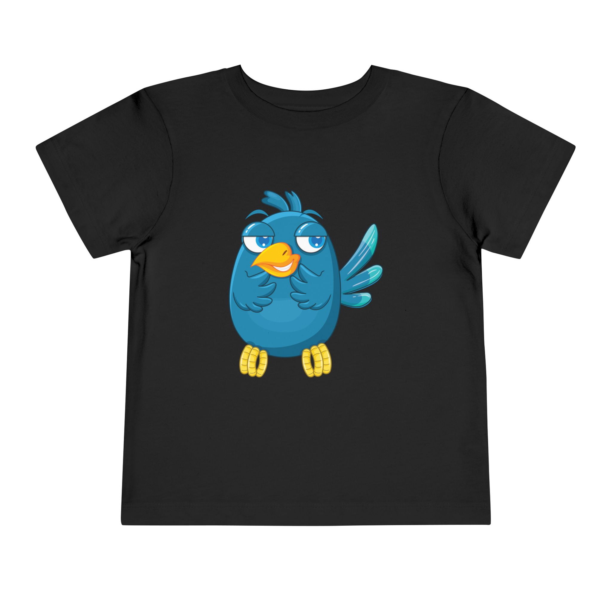 Cute Blue Cartoon Bird Toddler T-Shirt – Adorable Animal Graphic Tee for Kids, Boys & Girls. - Image 9