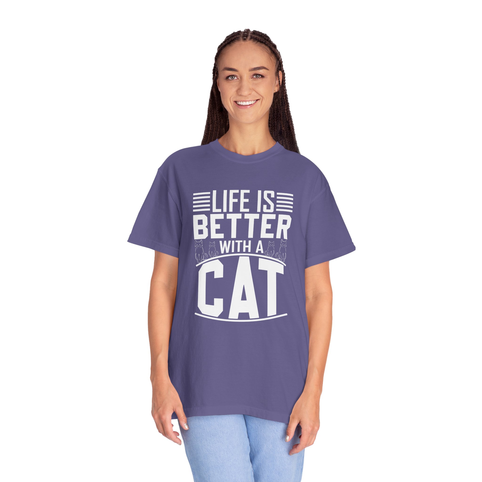b2 - 5.19 - Life Is Better With a Cat T-Shirt – Cute Cat Lover Graphic Tee for Cozy Vibes & Everyday Happiness. - Image 43