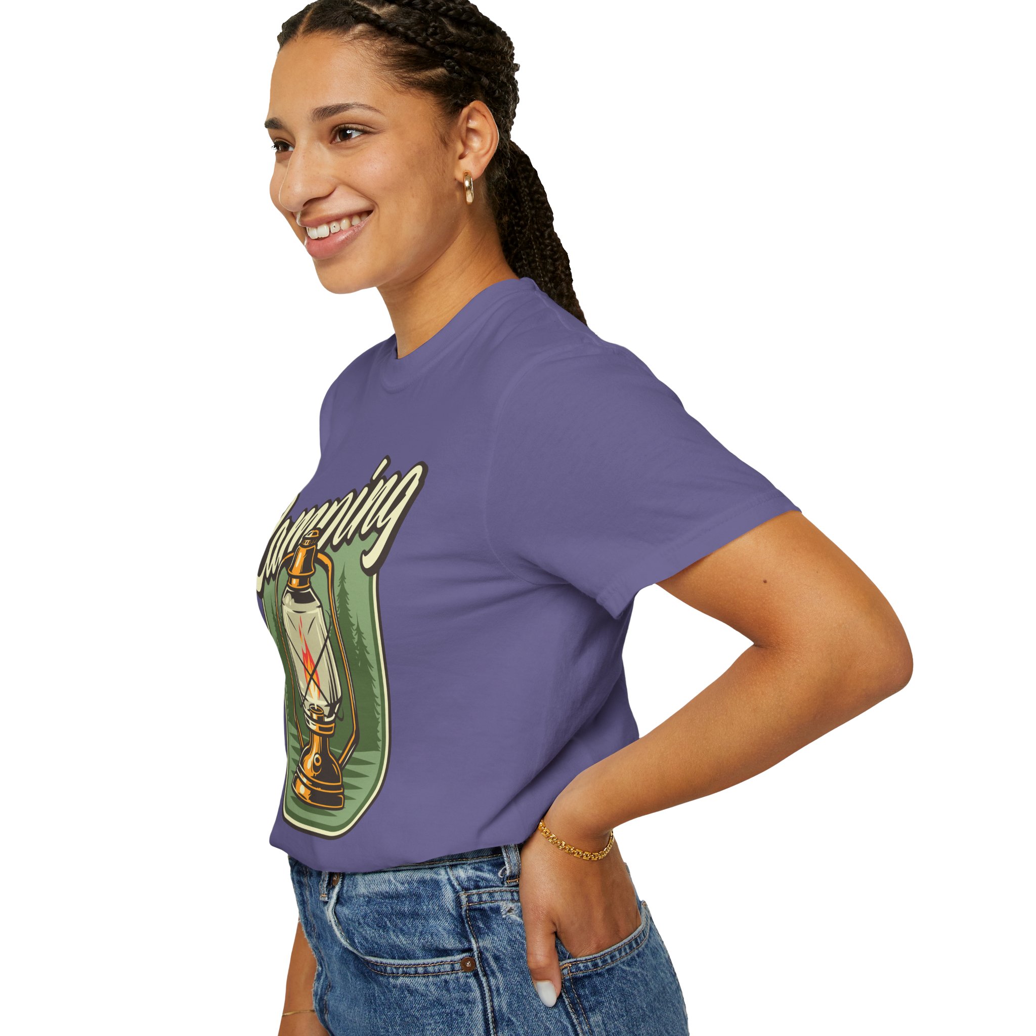 Camping Lantern T-Shirt – Vintage Camp Graphic Tee for Outdoor Lovers, Fun Adventure Wear & Perfect Gift Giving. - Image 5