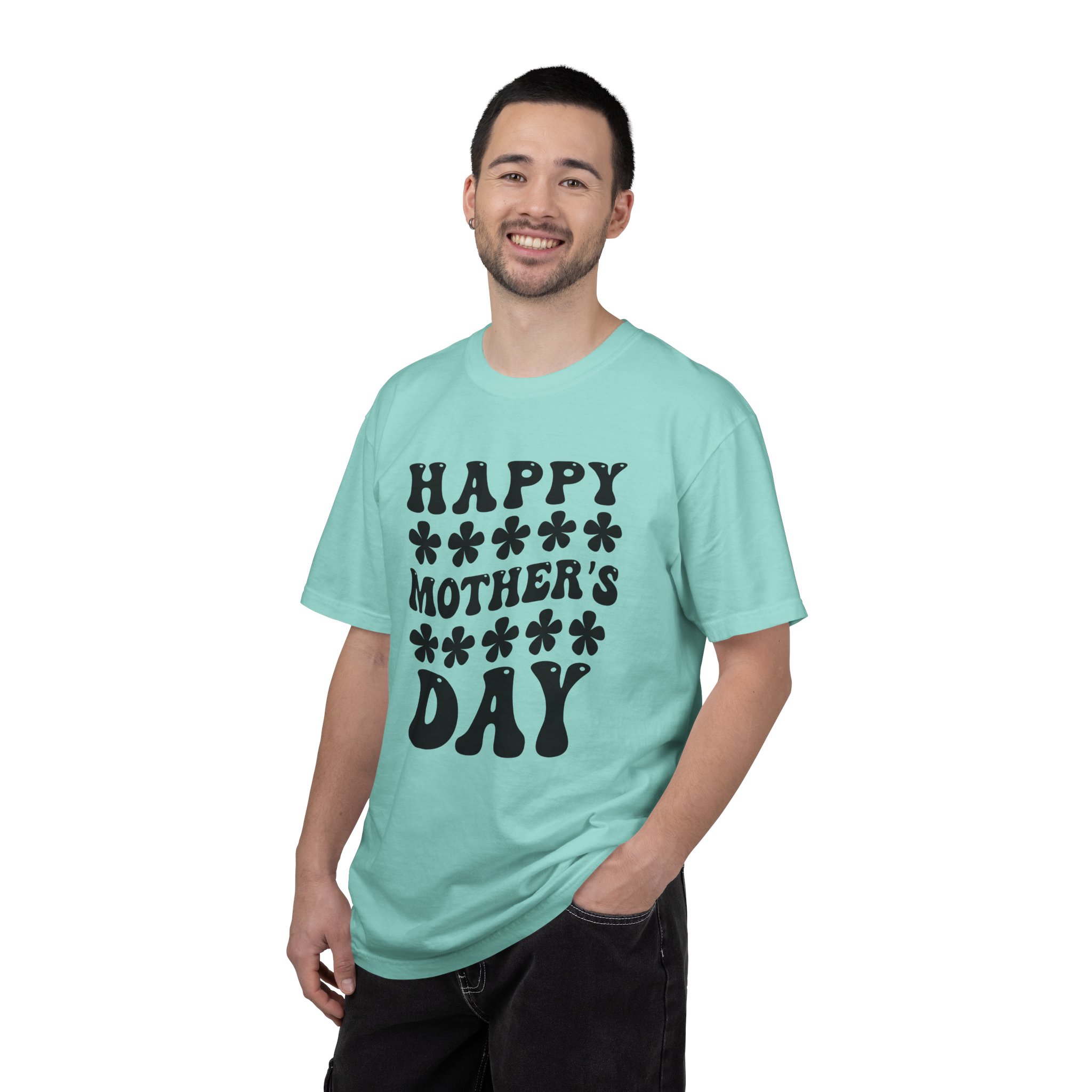 Happy Mother’s Day Retro Floral T-Shirt – Cute Love Graphic Tee for Moms, Perfect Gift Giving & Celebration Wear. - Image 2