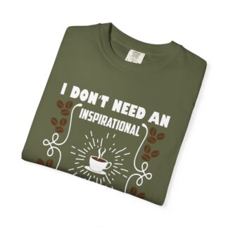 Coffee lover graphic tshirt: Real Daily Mood - Soft Cotton - Image 15