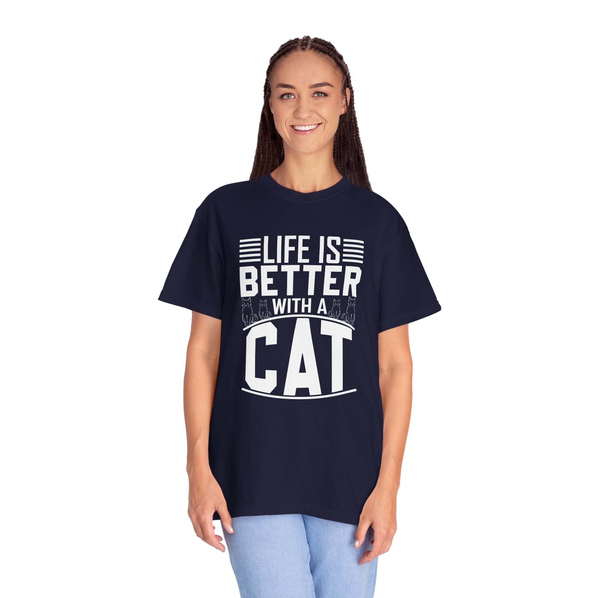 b2 - 5.19 - Life Is Better With a Cat T-Shirt – Cute Cat Lover Graphic Tee for Cozy Vibes & Everyday Happiness. - Image 27
