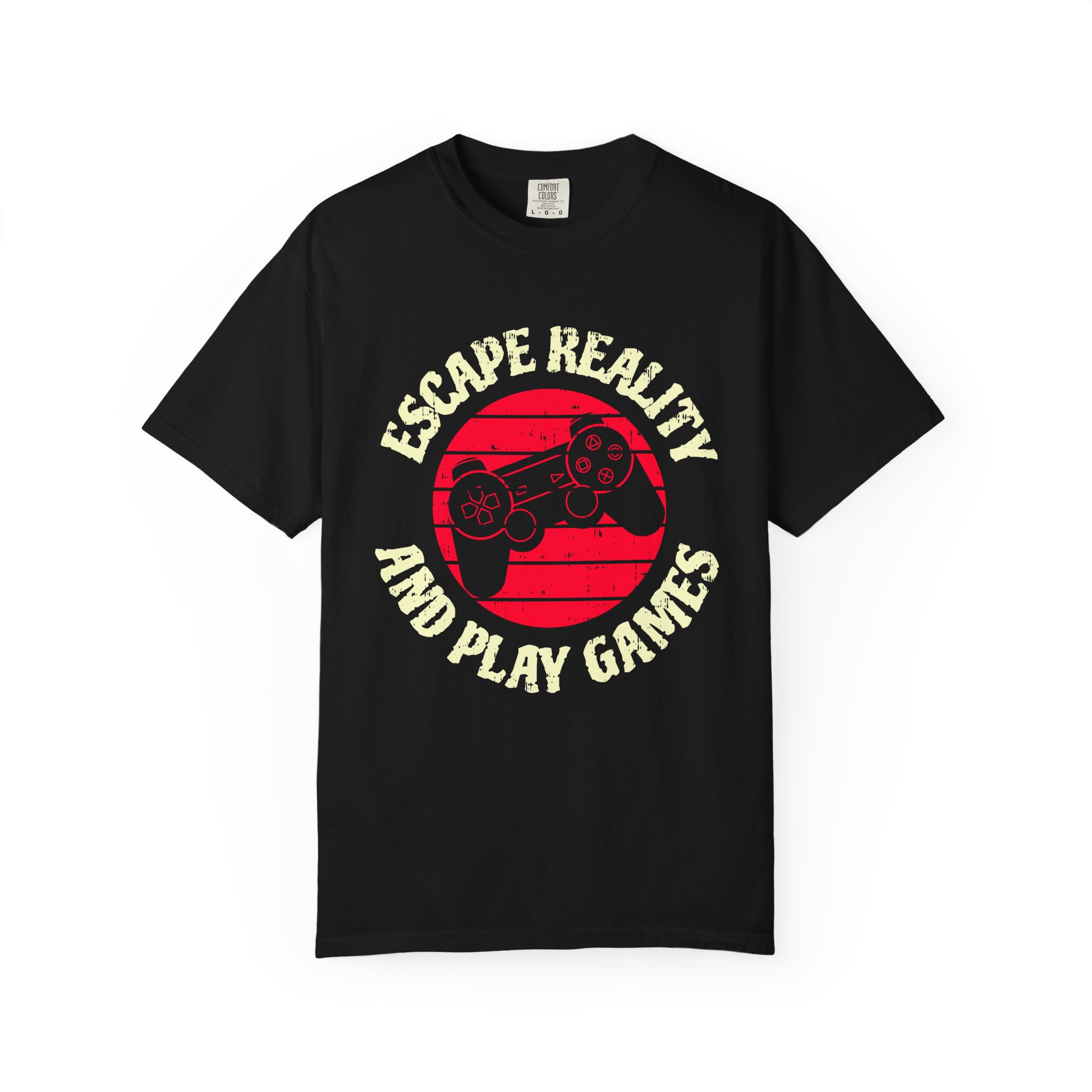 Escape Reality and Play Games T-Shirt – Funny Gamer Graphic Tee for Video Game Lovers, Gamers & Gaming Enthusiasts.