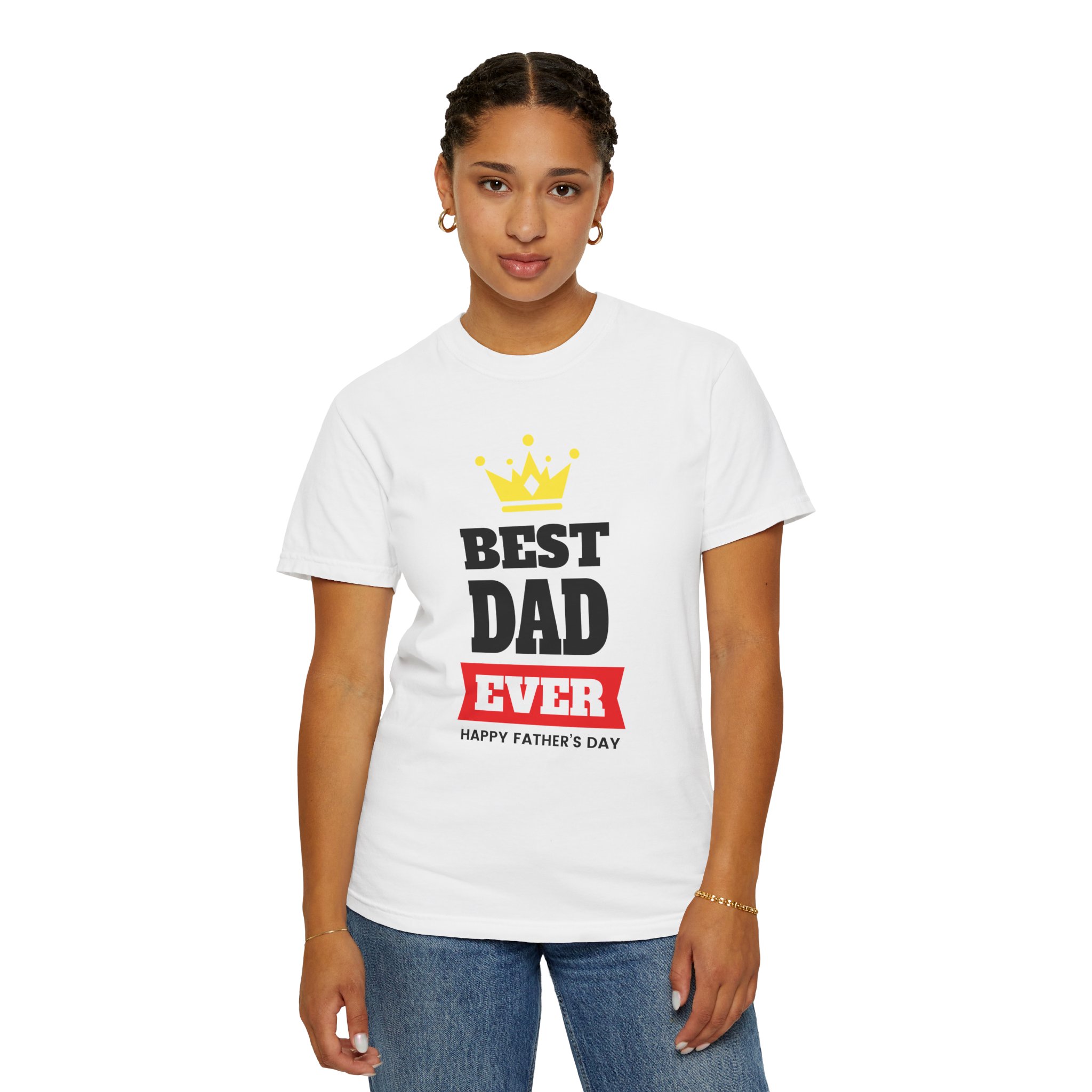Best Dad Ever T-shirt for Father's Day, Unisex Garment-Dyed Tee, Perfect Gift for Dads, Celebrate Fatherhood, Casual Wear. - Image 4